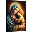 Ver imagem 1 de Quadro Decorativo Canvas Premium Filete Jesus Cristo Maria 06 Gg