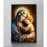 Quadro Decorativo Canvas Premium Filete Jesus Cristo Maria 06 Gg - 6