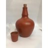 Moringa De Barro Artesanal Para Cachaça/Pinga Com Copo - 3