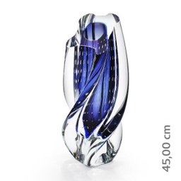 Vaso Em Cristal Murano Azul - São Marcos - 2