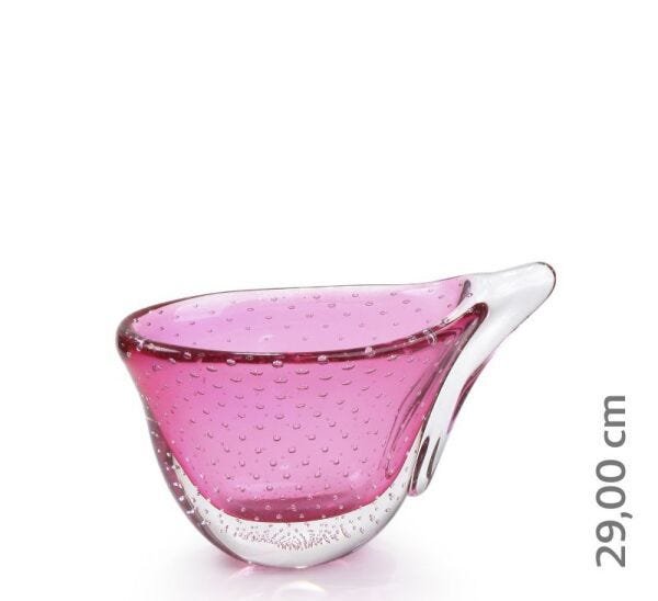 Vaso Em Cristal Murano Rosa - São Marcos - 2