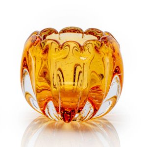 Vaso Em Cristal Murano Âmbar - São Marcos