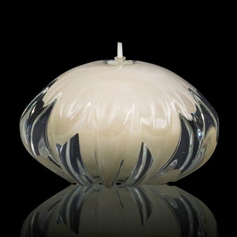 Lamparina em Cristal Murano Pérola - São Marcos