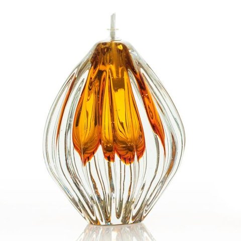 Lamparina em Cristal Murano Âmbar - São Marcos