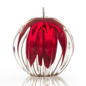 Lamparina em Cristal Murano Vermelho - São Marcos