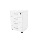 Ver imagem 4 de Gaveteiro Volante para Escritório com 4 Gavetas Netmobil - Branco