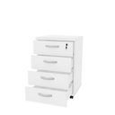 Ver imagem 5 de Gaveteiro Volante para Escritório com 4 Gavetas Netmobil - Branco