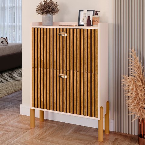 Sapateira Vertical Estreita Gavetas Basculante Porta 12 Pares Calçados Sapateiro Quarto Hall Entrada