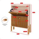 Ver imagem 7 de Sapateira Vertical Estreita Gavetas Basculante Porta 12 Pares Calçados Sapateiro Quarto Hall Entrada