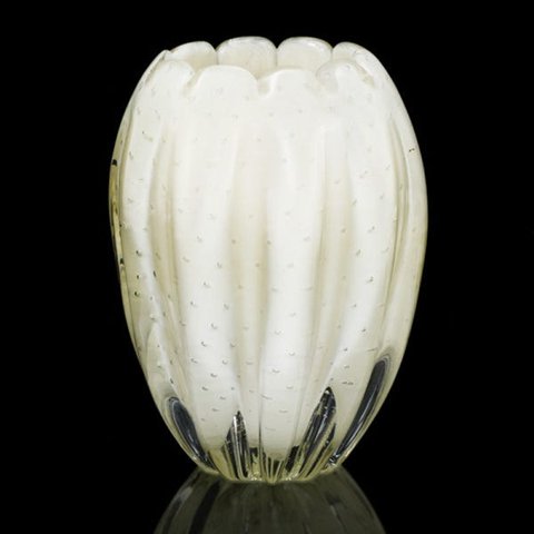 Vaso Em Cristal Murano Pérola - São Marcos