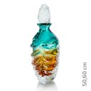 Ver imagem 2 de Garrafa Em Cristal Murano Esmeralda E Âmbar - São Marcos