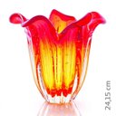 Ver imagem 2 de Vaso Em Cristal Murano Vermelho E Âmbar - São Marcos