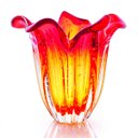 Ver imagem 1 de Vaso Em Cristal Murano Vermelho E Âmbar - São Marcos