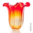 Ver imagem 2 de Vaso Em Cristal Murano Vermelho E Âmbar - São Marcos