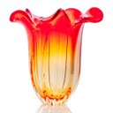 Ver imagem 1 de Vaso Em Cristal Murano Vermelho E Âmbar - São Marcos
