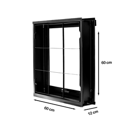 Janela para Banheiro Vitro Maxxi Ar Produzida em Aço - Vettoretti:preto - 3