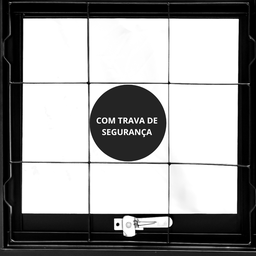 Janela para Banheiro Vitro Maxxi Ar Produzida em Aço - Vettoretti:preto - 4