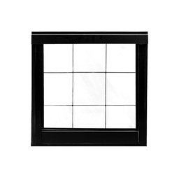 Janela para Banheiro Vitro Maxxi Ar Produzida em Aço - Vettoretti:preto - 1