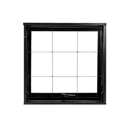 Janela para Banheiro Vitro Maxxi Ar Produzida em Aço - Vettoretti:preto - 2