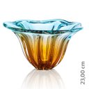Ver imagem 2 de Vaso Em Cristal Murano Água Marinha E Âmbar - São Marcos