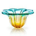Ver imagem 1 de Vaso Em Cristal Murano Esmeralda E Âmbar - São Marcos