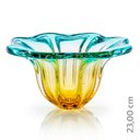 Ver imagem 2 de Vaso Em Cristal Murano Esmeralda E Âmbar - São Marcos