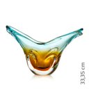 Ver imagem 2 de Vaso Em Cristal Murano Água Marinha E Âmbar - São Marcos