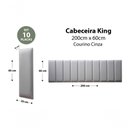 Ver imagem 2 de Placas Cabeceira King 200cm X 60cm 10 Placas Courino Cinza