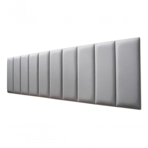 Placas Cabeceira King 200cm X 60cm 10 Placas Courino Cinza
