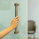 Ver imagem 3 de Puxador de Porta Altero Pp1060-500 Duplo Dourado Pvd