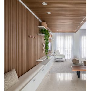 Painel Ripado Versátil: 01 Unid. 270x110cm Larg. Talatto Painéis Amêndoa