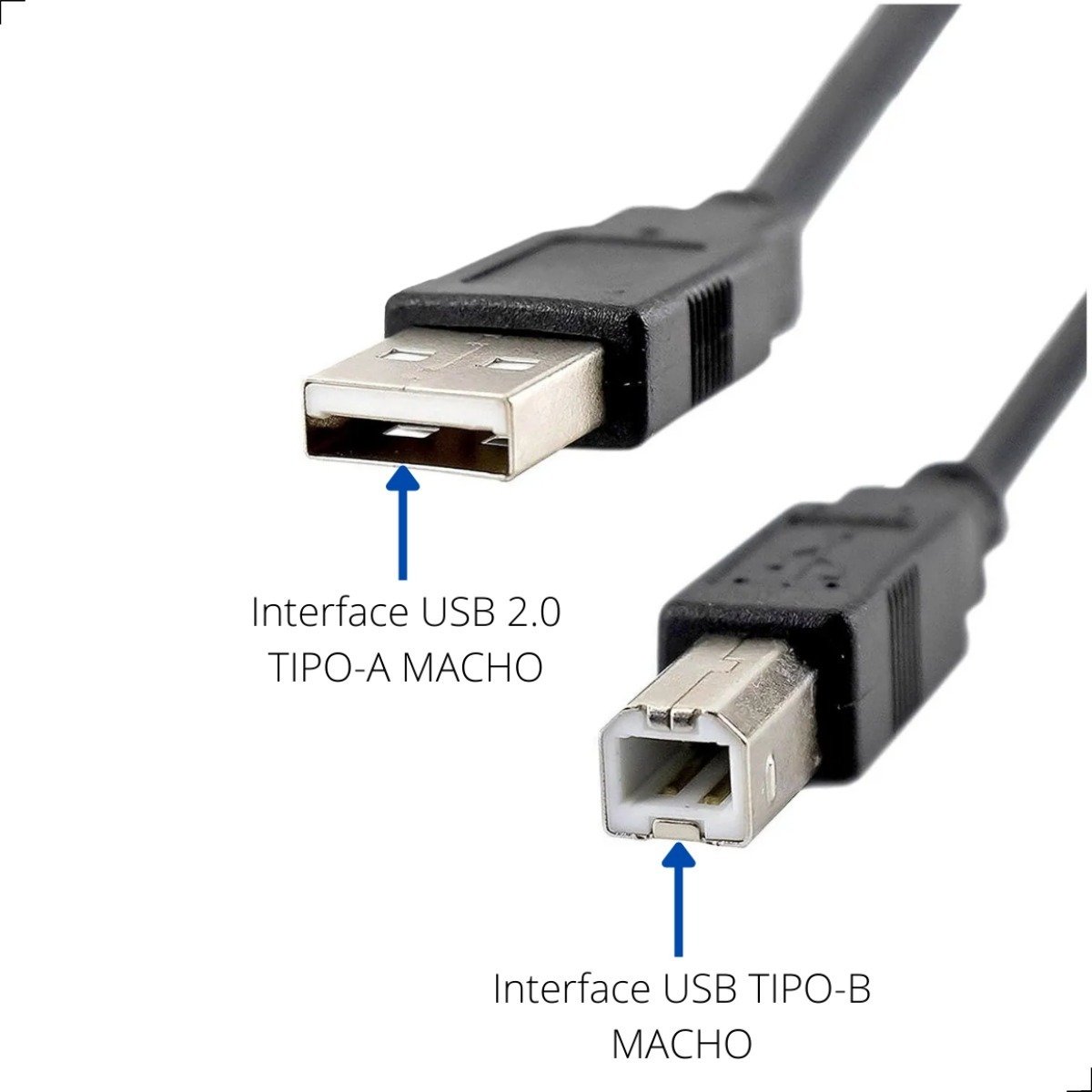 Cabo Usb 2.0 Impressora Universal 3metros Preto Connection Series - 2