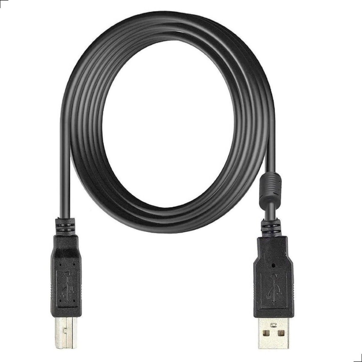 Cabo Usb 2.0 Impressora Universal 3metros Preto Connection Series