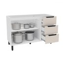 Ver imagem 2 de Balcão de Cozinha para Pia Meena 2 Portas 3 Gavetas Branco/creme - Politorno