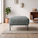 Ver imagem 1 de Puff Chaise Industrial Basileia 74cm Yescasa Veludo Tx Cinza Grafite