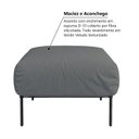 Ver imagem 7 de Puff Chaise Industrial Basileia 74cm Yescasa Veludo Tx Cinza Grafite