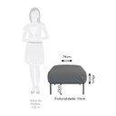 Ver imagem 4 de Puff Chaise Industrial Basileia 74cm Yescasa Veludo Tx Cinza Grafite