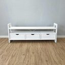 Ver imagem 1 de Rack para TV Linea 140cm com 3 Gavetas Branco Artfactory Design