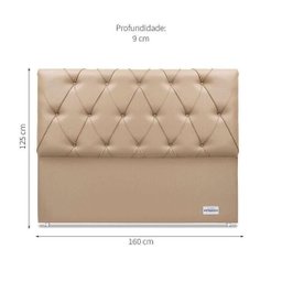 Cabeceira Queen Murat Facto Bege 160X125X09 Ortobom - 1