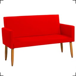 Namoradeira Decorativa Para Sala Nina 2 Lugar Para Recepção Manicure Escritório Suede - 1