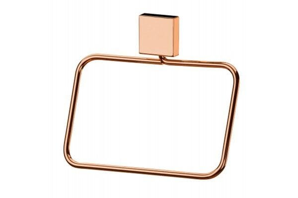 Future Toalheiro Argola 18 Cm RoséGold AçoCarbono KitFixação - 1