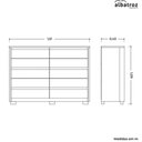 Ver imagem 2 de Cômoda Duetto 10 Gavetas Albatroz Cor Nature Titanium