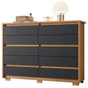 Ver imagem 1 de Cômoda Duetto 10 Gavetas Albatroz Cor Nature Titanium