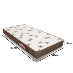 Colchão Solteiro Ortobom D28 Bege/Marrom Light 88x188x14 - 6