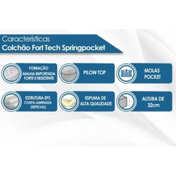 Colchão Casal Ortobom Fort Tech Springpocket 138x188x34 - 3