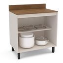 Ver imagem 3 de Armário Balcão de Cozinha 80cm com 2 Portas Verde 250001 Koya Politorno Moveis