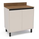 Ver imagem 1 de Armário Balcão de Cozinha 80cm com 2 Portas Verde 250001 Koya Politorno Moveis