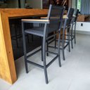 Ver imagem 2 de Banqueta Alta para Balcão Bancada de Cozinha Amélia em Tela Sling - 01 Unidade - Preto