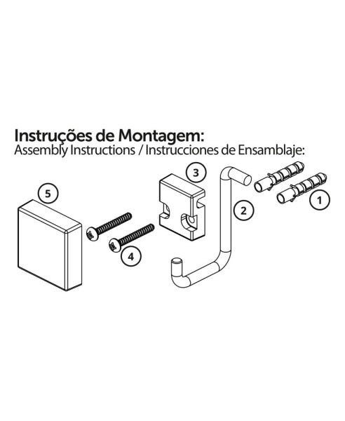 Future Conjunto Banheiro 5 Peças Aço Inox Com Kit Fixação 7510 - 8