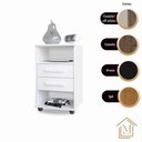 Ver imagem 5 de Kit 2 Mesas de Cabeceira Cielo Cor:branco - Mesinha de Quarto - Mizza Decor